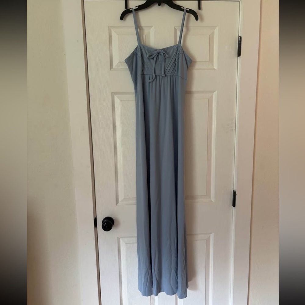 long blue dress